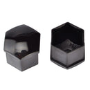 20x Black Caps 19mm Car Wheel Hub Nuts Lugs Bolts Screw Dust Rust Covers Nylon