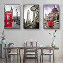 London Street Scene Unframed Spraying Painting Wall Art Home Office Welt TRU