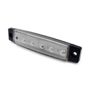 Universal 10 Pcs Side Marker Indicators Light Trailer Truck 6 LED White Lamp 12V