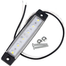 Universal 10 Pcs Side Marker Indicators Light Trailer Truck 6 LED White Lamp 12V