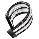 New  24-Pin Motherboard Extension Power Cable Black&White Computer Compo TAP