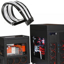 New  24-Pin Motherboard Extension Power Cable Black&White Computer Compo TAP