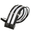 New  24-Pin Motherboard Extension Power Cable Black&White Computer Compo TAP