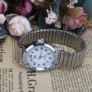 Womens Mens White Dial Black Number Stainless Steel Watches Wristwatch 36mm