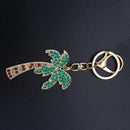 Coconut Tree Keychain Pendant DIY Point Diamond Keychain Decorative Qua FQI