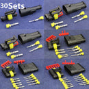 30Sets 1 2 3 4 5 6 Pin Way Sealed Electrical Wire Connector Plug Car Motor Well