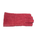 Leather Welding Glove Long Thick Heavy Heat Resistant Gloves For Grill QDX
