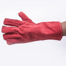 Leather Welding Glove Long Thick Heavy Heat Resistant Gloves For Grill QDX