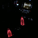 1x LED Universal Car Cup Holder Pad Mat Auto Interior Atmosphere Light Red