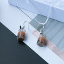2 Pairs Women Bubble Tea Drop Earrings Personality Milk Tea Drink Earring bnm