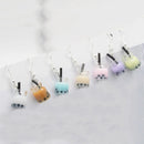 2 Pairs Women Bubble Tea Drop Earrings Personality Milk Tea Drink Earring bnm
