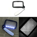 Folding Magnifier 2X with 5 LED Handheld Magnifying Glass for Map Book VYI
