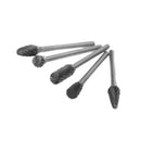 10Pcs 3x 6mm 1/4" inch Tungsten steel Solid Carbide Burrs Rotary Tool Drill Bit