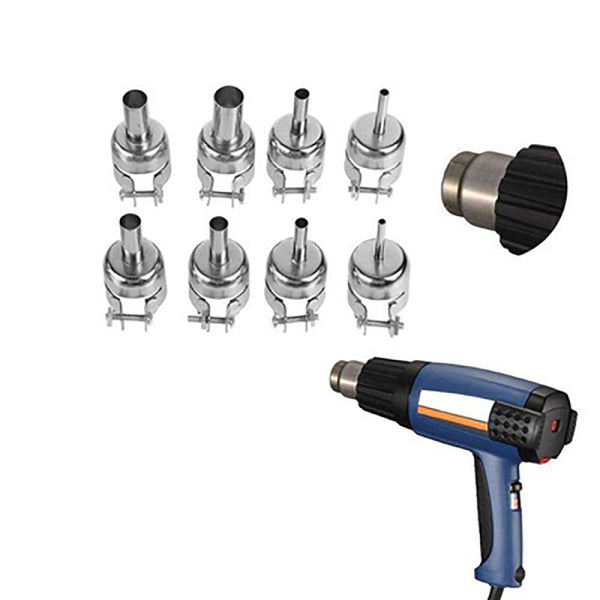 8pcs Round Nozzle for 850 Hot Wind Air Gun Welding Heat Resistant Soldering
