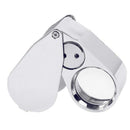 40X 25mm Metal Magnifier Jeweler LED UV Lens Loupe Detecting Identifying Type as
