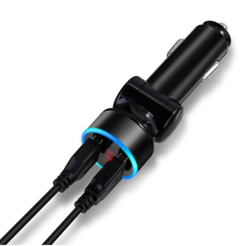 Rotary Car Charger Multifunction 5v3.1a Dual USB Digital Display Car Charg ETQ