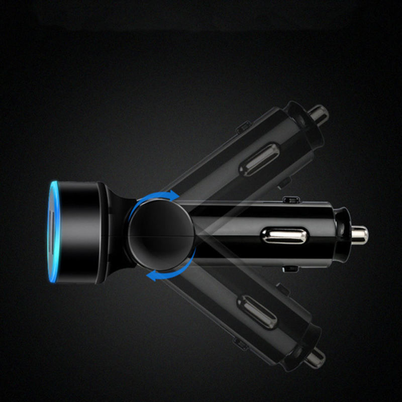 Rotary Car Charger Multifunction 5v3.1a Dual USB Digital Display Car Charg ETQ