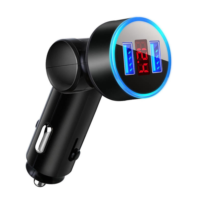 Rotary Car Charger Multifunction 5v3.1a Dual USB Digital Display Car Charg ETQ