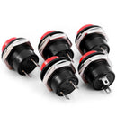 10 PCS Button 16mm RED round panel normally open 2 PIN switch momentary