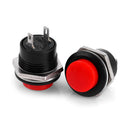 10 PCS Button 16mm RED round panel normally open 2 PIN switch momentary