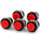 10 PCS Button 16mm RED round panel normally open 2 PIN switch momentary