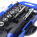 23Pcs Sleeve Screwdriver Set Ratchet Wrench Spanner Drill Combination Ki MKU