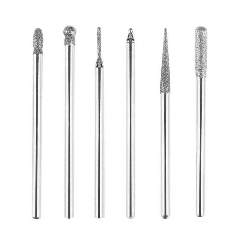 30-in-1 Nail Art Grinding Polishing Diamond Needles for Nail Printer - Whi TWW