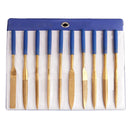 10Pcs 160 MM x 4MM Diamond Coated Needle Three-Square Triangle File Titani EIZ