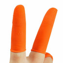 100PCS Prevent Slip Rubber Finger Cots Protector Fingertip Gloves Anti S ZBW