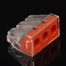 20PCS PCT-103D Push Wire Wiring Connector 3 Pin Conductor Terminal Block WRG