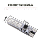 2PCS T10 W5W 5050 6SMD RGB LED Multi Color Light Car Wedge Bulbs Remote RLY