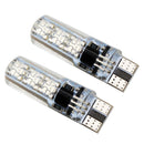 2PCS T10 W5W 5050 6SMD RGB LED Multi Color Light Car Wedge Bulbs Remote RLY