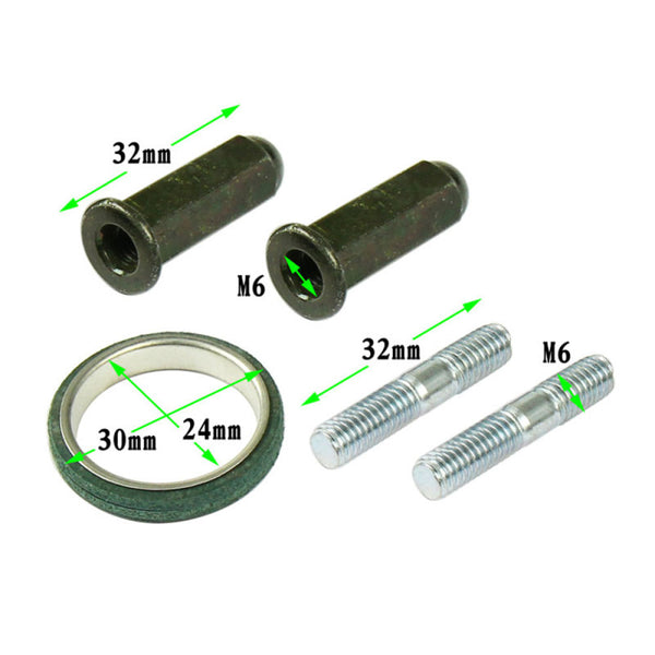1 Set Exhaust Studs Nuts Gasket Kit for GY6 50cc 125cc 150cc QMB High Qual DQR