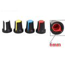 30PCS 6mm WH148 Potentiometer Shaft Control Rotary Knob Cap 15mmx17mm 5 Colors a