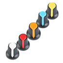 30PCS 6mm WH148 Potentiometer Shaft Control Rotary Knob Cap 15mmx17mm 5 Colors a