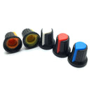 30PCS 6mm WH148 Potentiometer Shaft Control Rotary Knob Cap 15mmx17mm 5 Colors a