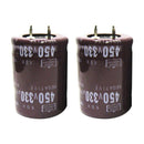 2PCS Electrolytic Capacitors 450V/330UF Size 30*40MM New Hard Aluminum ert