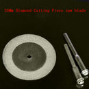 10X 35mm Mini Diamond Cutting Disc Saw Blade for Glass Rotary Tool 3mm Shank
