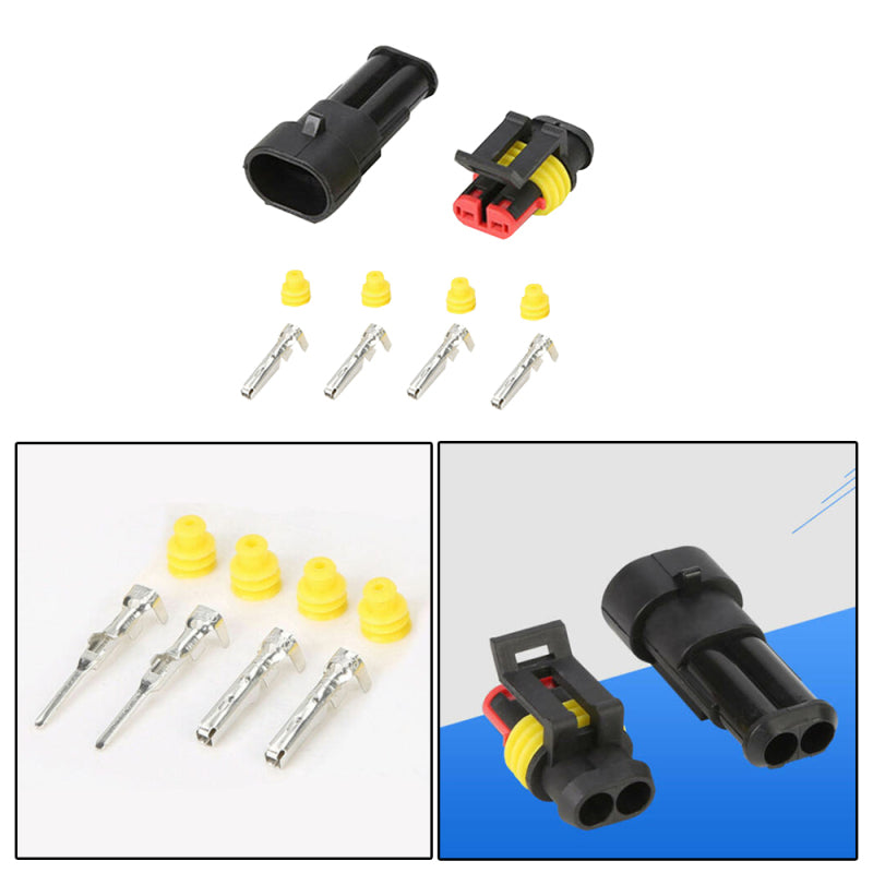 5pcs 2pUniversal Car Electrical Wire Connector Terminal 1.5 Way Terminal AHB