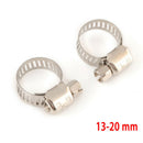 20pcs 1/2"-3/4" Adjustable Stainless Steel Drive Hose Clamps Fuel Line Worm Clip