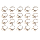 20pcs 1/2"-3/4" Adjustable Stainless Steel Drive Hose Clamps Fuel Line Worm Clip