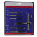 5pcs Hand Tap Set Screw Thread Taps T-Wrench Reamer M6-M12 Twist Drill SAR