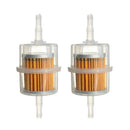 2pcs Universal Inline Gas Petrol Fuel Filter 6/8mm Pipe For Car Motorcyc MWB