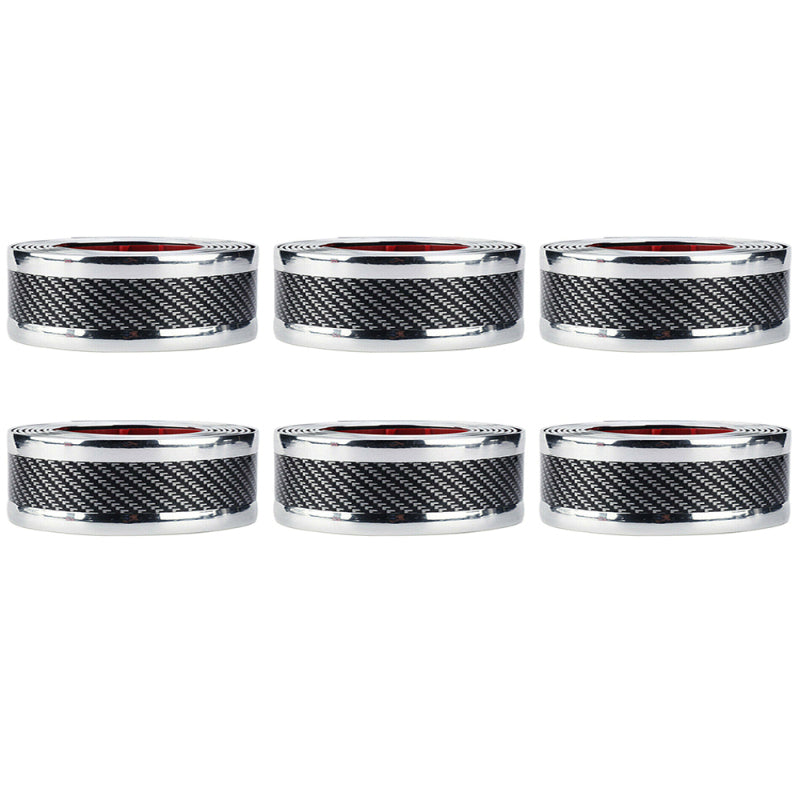 6PCS Car Styling Door Sill Protector Carbon Fiber Moulding Strip Trim Front cvb