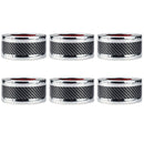 6PCS Car Styling Door Sill Protector Carbon Fiber Moulding Strip Trim Front cvb