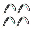 4 Sets 4 Wire Ignition Key Barrel Switch 50cc 110cc 125cc 150cc PIT Quad D CQM