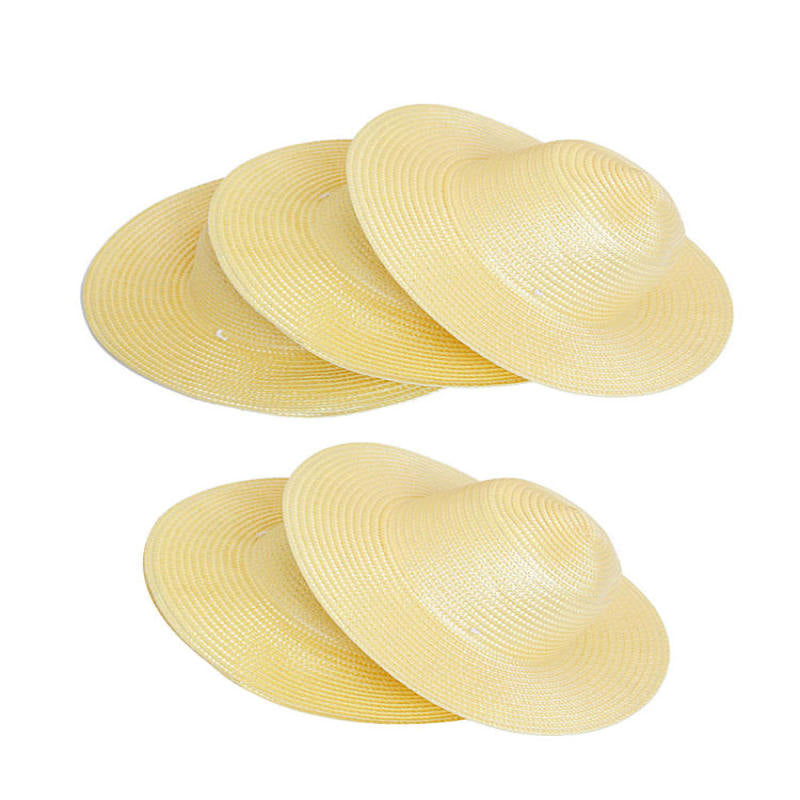 5pcs Painting Hat Straw Hats DIY Cap Beach Sun Hat Art Kindergarden Ki PSM