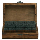 70pcs Alphabet Letter Number Wood Rubber Stamps Set Wooden Box Multi-purpo PHQ