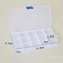 5pcs 15 Girds Clear Plastic Compartment Adjustable Organizer Storage Jewel RQK