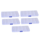 5pcs 15 Girds Clear Plastic Compartment Adjustable Organizer Storage Jewel RQK